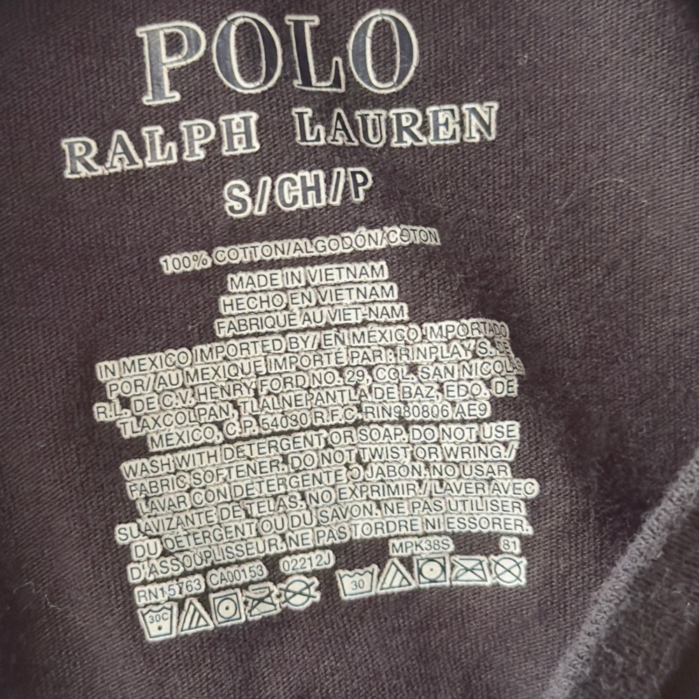Ralph Lauren Black Long Sleeve Tee with Polo Design - Picture 5 of 6